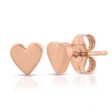 Load image into Gallery viewer, “Henriette” 14-karat gold heart stud earring