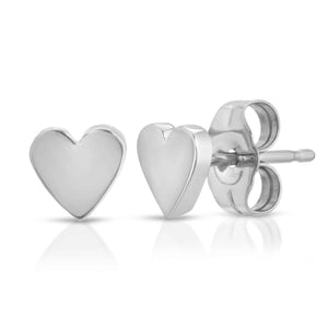 “Henriette” 14-karat gold heart stud earring