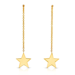 “Esme” 14-karat gold star drop earring