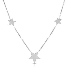 Load image into Gallery viewer, “Esme constellation” 14-karat gold star three station necklace