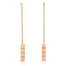 Load image into Gallery viewer, “Arabella” 14-karat gold thin bar drop earring