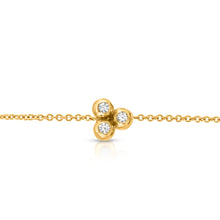 Load image into Gallery viewer, “Bulle” 14-karat gold bubble cluster bracelet with diamonds