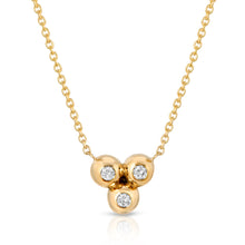 Load image into Gallery viewer, “Bulle” 14-karat gold bubble cluster gold necklace with diamonds