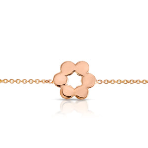 “Helene” 14-karat gold flower bracelet