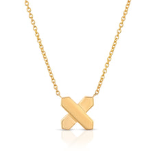 Load image into Gallery viewer, “Equis” 14-karat gold X necklace