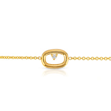 Load image into Gallery viewer, “Petit Chaine” 14-karat gold chain-link bracelet with diamond