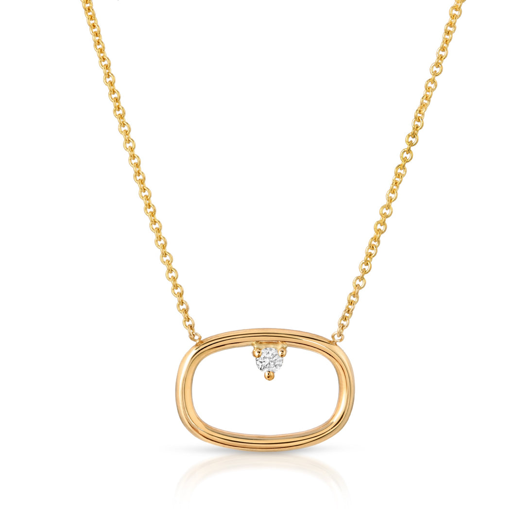 “Grande Chaine” 14-karat gold chain-link necklace with diamond