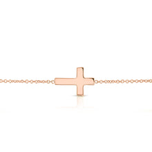Load image into Gallery viewer, “Croix” 14-karat gold cross bracelet