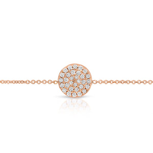 “Desirée” 14-karat gold circle bracelet with diamonds