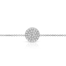 Load image into Gallery viewer, “Desirée” 14-karat gold circle bracelet with diamonds