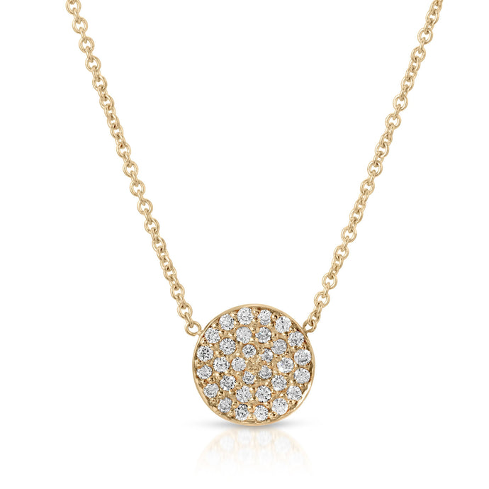 “Desirée” 14-karat gold circle necklace with diamonds