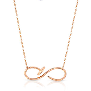 “Clou de l’infini” 14-karat gold infinity necklace