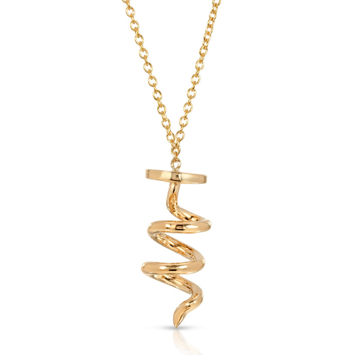 “Clou Spiral” 14-karat gold spiral nail necklace