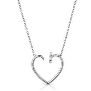 “Clou de Couer” 14-karat gold heart nail necklace