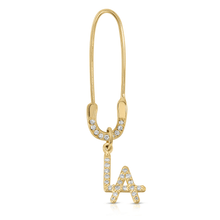 Load image into Gallery viewer, “Les Anges” 14-karat gold Los Angeles charm with diamonds