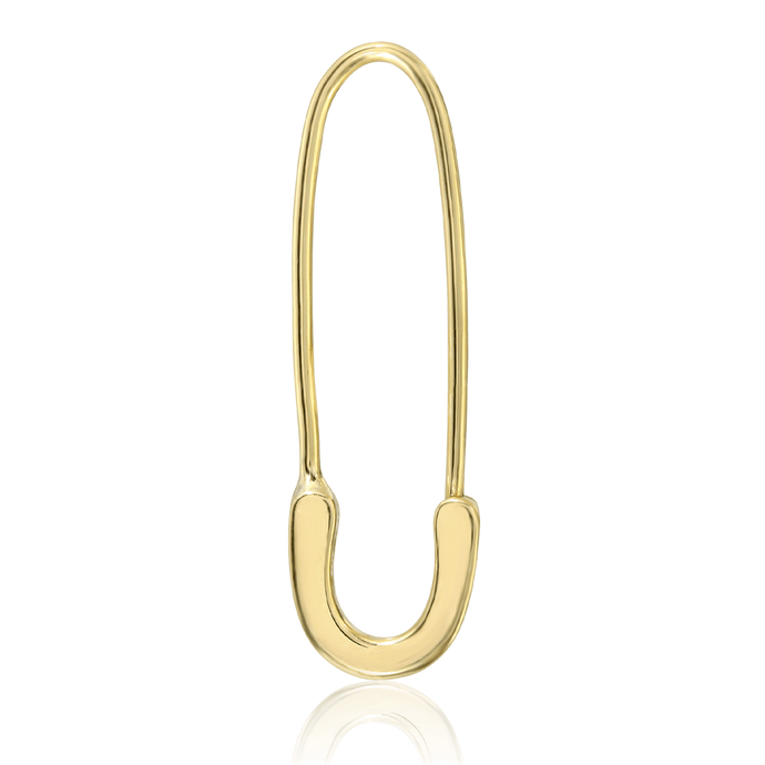 “Épingle” 14-karat gold safety pin earring