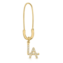 Load image into Gallery viewer, “Les Anges” 14-karat gold Los Angeles charm with diamonds