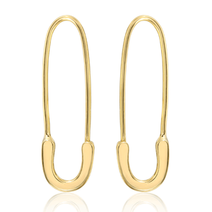 “Épingle” 14-karat gold safety pin earring