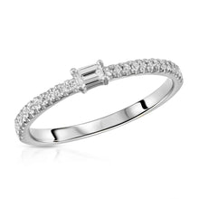 Load image into Gallery viewer, “Estée” 14-karat gold half eternity ring with diamonds