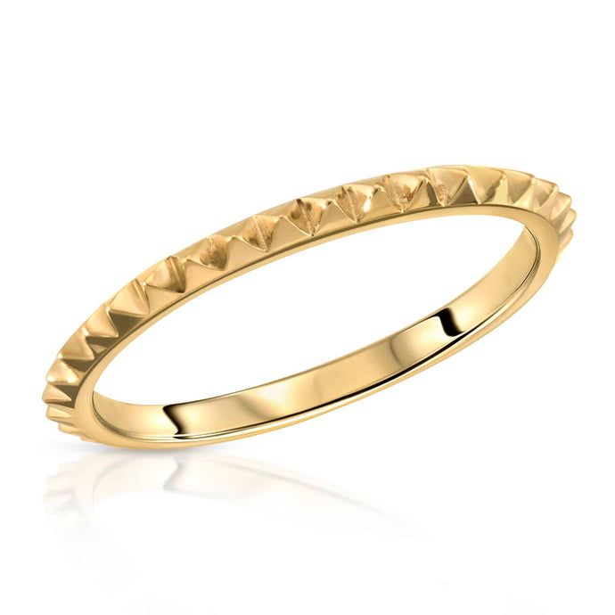 “La pointe” 14-karat gold eternity ring with spikes