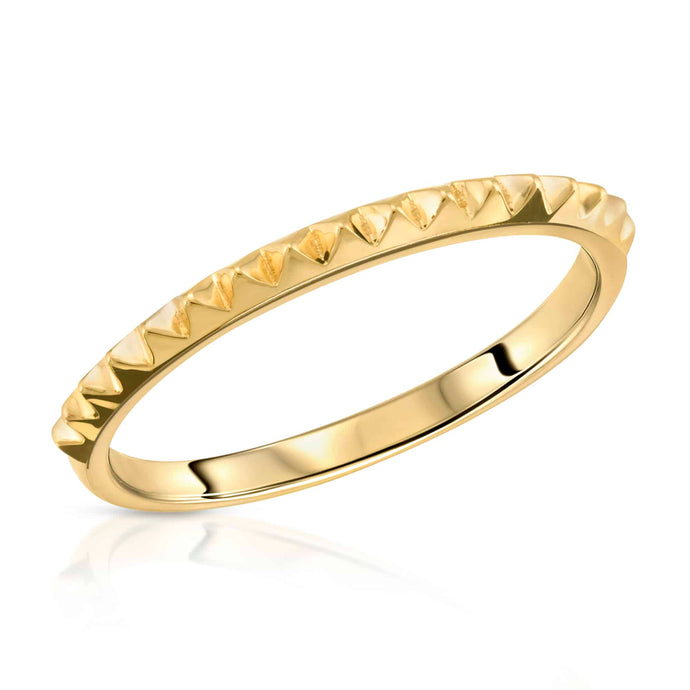 “La pointe” 14-karat gold half eternity ring with spikes