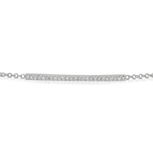 Load image into Gallery viewer, “Gabi” 14-karat gold bar ID bracelet with diamonds