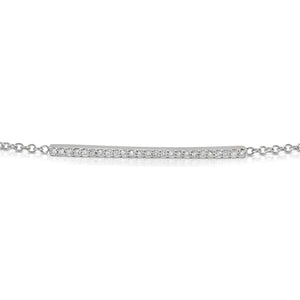 “Gabi” 14-karat gold bar ID bracelet with diamonds