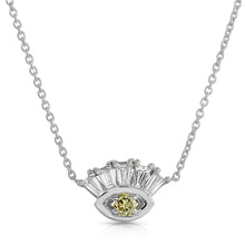 Load image into Gallery viewer, “Tempeste” 14-karat gold eye necklace with diamonds