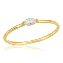 Load image into Gallery viewer, “Isabelle” 14-karat gold ring with marquis diamond