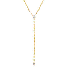 Load image into Gallery viewer, “Giselle” 14-karat gold drop necklace with diamonds