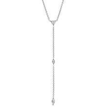 Load image into Gallery viewer, “Genevieve” 14-karat gold drop station necklace with diamonds